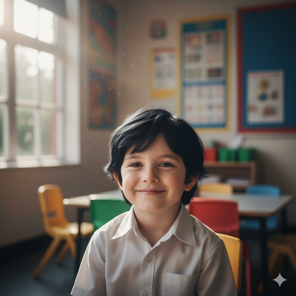 Children in UKG program activities